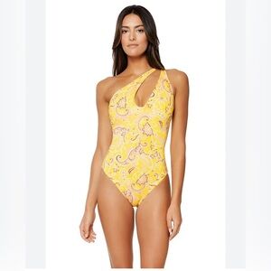 Sanctuary MANGO Divas in the Details Asymmetrical One-Piece Swimsuit Small